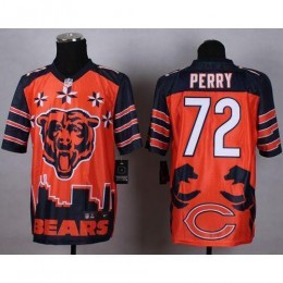 Chicago Bears #72 William Perry Orange Men's Stitched NFL Elite Noble Fashion Jersey