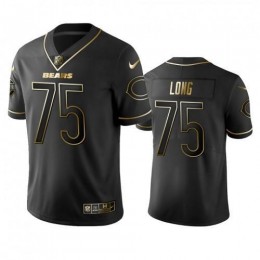 Chicago Bears #75 Kyle Long Black Golden Limited Edition Stitched NFL Jersey