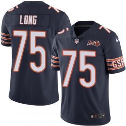 Chicago Bears #75 Kyle Long Navy Blue Team Color Men's 100th Season Stitched NFL Vapor Untouchable Limited Jersey