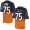 Chicago Bears #75 Kyle Long Navy Blue/Orange Men's Stitched NFL Elite Fadeaway Fashion Jersey
