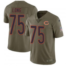 Chicago Bears #75 Kyle Long Olive Men's Stitched NFL Limited 2017 Salute To Service Jersey