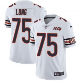 Chicago Bears #75 Kyle Long White Men's 100th Season Stitched NFL Vapor Untouchable Limited Jersey