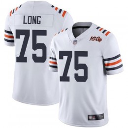 Chicago Bears #75 Kyle Long White Alternate Men's Stitched NFL Vapor Untouchable Limited 100th Season Jersey