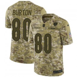 Chicago Bears #80 Trey Burton Camo Men's Stitched NFL Limited 2018 Salute To Service Jersey