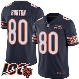 Chicago Bears #80 Trey Burton Navy Blue Team Color Men's Stitched NFL 100th Season Vapor Limited Jersey