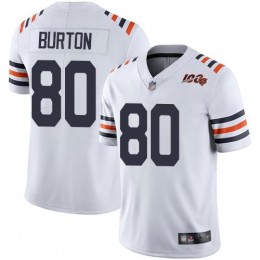 Chicago Bears #80 Trey Burton White Alternate Men's Stitched NFL Vapor Untouchable Limited 100th Season Jersey