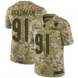 Chicago Bears #91 Eddie Goldman Camo Men's Stitched NFL Limited 2018 Salute To Service Jersey