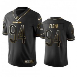 Chicago Bears #94 Leonard Floyd Black Golden Limited Edition Stitched NFL Jersey