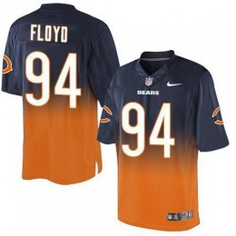Chicago Bears #94 Leonard Floyd Navy Blue/Orange Men's Stitched NFL Elite Fadeaway Fashion Jersey