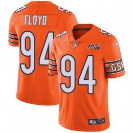 Chicago Bears #94 Leonard Floyd Orange Men's 100th Season Stitched NFL Limited Rush Jersey