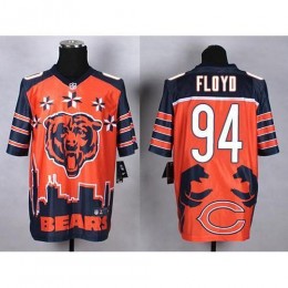 Chicago Bears #94 Leonard Floyd Orange Men's Stitched NFL Elite Noble Fashion Jersey