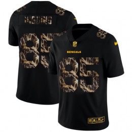Cincinnati Bengals #85 Tee Higgins Men's Black Flocked Lightning Vapor Limited NFL Jersey