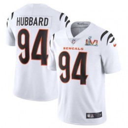 Cincinnati Bengals #94 Sam Hubbard White Super Bowl LVI Patch Men's Vapor Limited Jersey