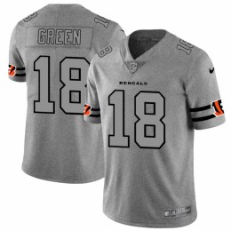 Cincinnati Cincinnati Bengals #18 A.J. Green Men's Gray Gridiron II Vapor Untouchable Limited NFL Jersey