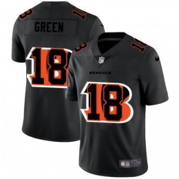 Cincinnati Cincinnati Bengals #18 A.J. Green Men's Team Logo Dual Overlap Limited NFL Jersey Black Men's
