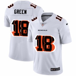 Cincinnati Cincinnati Bengals #18 A.J. Green White Men's Team Logo Dual Overlap Limited NFL Jersey