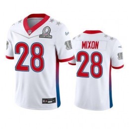 Bengals #28 Joe Mixon Men's NFL 2022 AFC Pro Bowl Game Jersey White