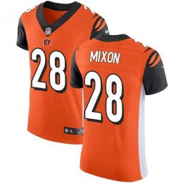 Bengals #28 Joe Mixon Orange Alternate Men's Stitched NFL Vapor Untouchable Elite Jersey