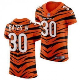 Bengals #30 Jessie Bates III Men's 2021-22 Orange City Edition Elite NFL Jersey