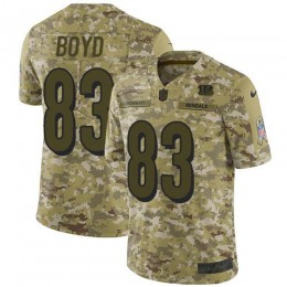 Bengals #83 Tyler Boyd Camo Men's Stitched NFL Limited 2018 Salute To Service Jersey