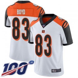 Bengals #83 Tyler Boyd White Men's Stitched NFL 100th Season Vapor Limited Jersey