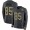 Bengals #85 Tee Higgins Anthracite Super Bowl LVI Patch Salute To Service Men's Stitched NFL Limited Therma Long Sleeve Jersey