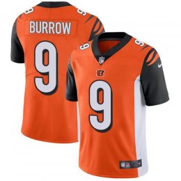 Bengals #9 Joe Burrow Orange Alternate Men's Stitched NFL Vapor Untouchable Limited Jersey