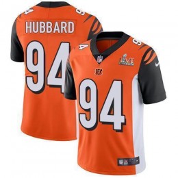 Bengals #94 Sam Hubbard Orange Alternate Super Bowl LVI Patch Men's Stitched NFL Vapor Untouchable Limited Jersey