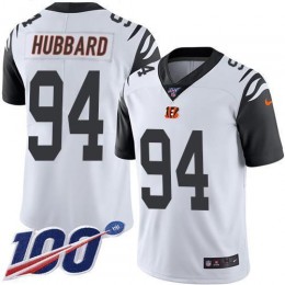 Bengals #94 Sam Hubbard White Men's Stitched NFL Limited Rush 100th Season Jersey