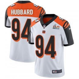 Bengals #94 Sam Hubbard White Super Bowl LVI Patch Men's Stitched NFL Vapor Untouchable Limited Jersey