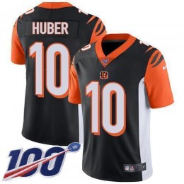 Cincinnati Bengals #10 Kevin Huber Black Team Color Men's Stitched NFL 100th Season Vapor Limited Jersey