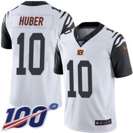 Cincinnati Bengals #10 Kevin Huber White Men's Stitched NFL Limited Rush 100th Season Jersey