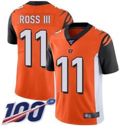 Cincinnati Bengals #11 John Ross III Orange Alternate Men's Stitched NFL 100th Season Vapor Limited Jersey