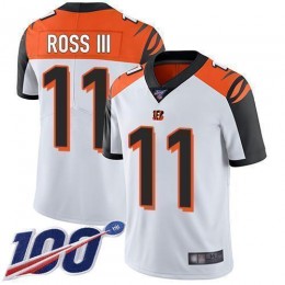 Cincinnati Bengals #11 John Ross III White Men's Stitched NFL 100th Season Vapor Limited Jersey