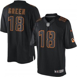Cincinnati Bengals #18 A.J. Green Black Men's Stitched NFL Impact Limited Jersey