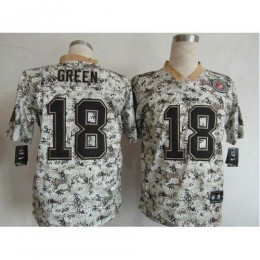 Cincinnati Bengals #18 A.J. Green Camo Men's Stitched NFL Elite USMC Jersey