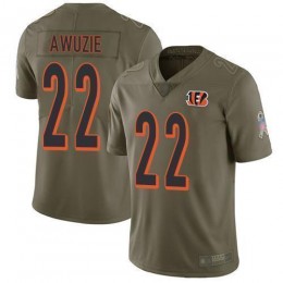 Cincinnati Bengals #22 Chidobe Awuzie Olive Men's Stitched NFL Limited 2017 Salute To Service Jersey Men