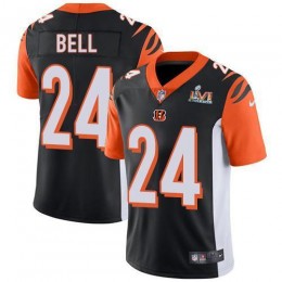 Cincinnati Bengals #24 Vonn Bell Black Team Color Super Bowl LVI Patch Men's Stitched NFL Vapor Untouchable Limited Jersey