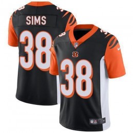 Cincinnati Bengals #38 LeShaun Sims Black Team Color Men's Stitched NFL Vapor Untouchable Limited Jersey