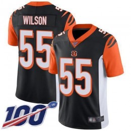 Cincinnati Bengals #55 Logan Wilson Black Team Color Men's Stitched NFL 100th Season Vapor Untouchable Limited Jersey