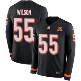 Cincinnati Bengals #55 Logan Wilson Black Team Color Men's Stitched NFL Limited Therma Long Sleeve Jersey
