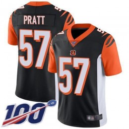 Cincinnati Bengals #57 Germaine Pratt Black Team Color Men's Stitched NFL 100th Season Vapor Limited Jersey