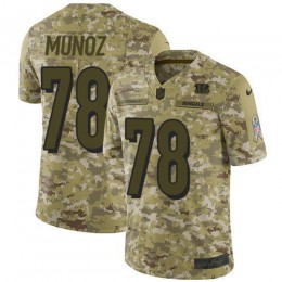 Cincinnati Bengals #78 Anthony Munoz Camo Men's Stitched NFL Limited 2018 Salute To Service Jersey