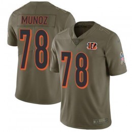 Cincinnati Bengals #78 Anthony Munoz Olive Men's Stitched NFL Limited 2017 Salute To Service Jersey