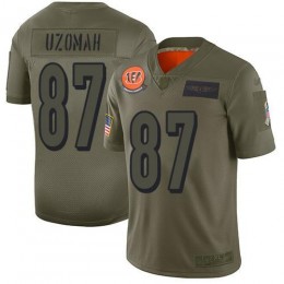 Cincinnati Bengals #87 C.J. Uzomah Camo Men's Stitched NFL Limited 2019 Salute To Service Jersey