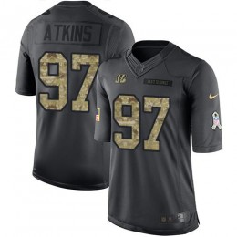 Cincinnati Bengals #97 Geno Atkins Black Men's Stitched NFL Limited 2016 Salute to Service Jersey
