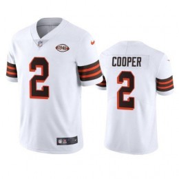 Men's Browns #2 Amari Cooper 1946 Collection Alternate Game Limited NFL Jersey – White