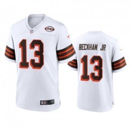 Men's Cleveland Browns #13 Odell Beckham Jr. 1946 Collection Alternate Game Limited NFL Jersey – White Men's