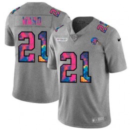Cleveland Browns #21 Denzel Ward Men's Multi-Color 2020 NFL Crucial Catch NFL Jersey Greyheather