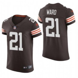 Cleveland Browns #21 Denzel Ward Men's Brwon Team Color Men's Stitched NFL 2020 Vapor Untouchable Elite Jersey
